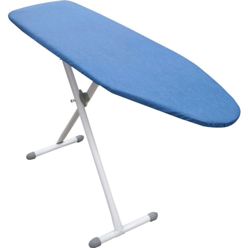 Premium Ironing Board, 53"x13.5", 1.25” T Leg, Blue Cover